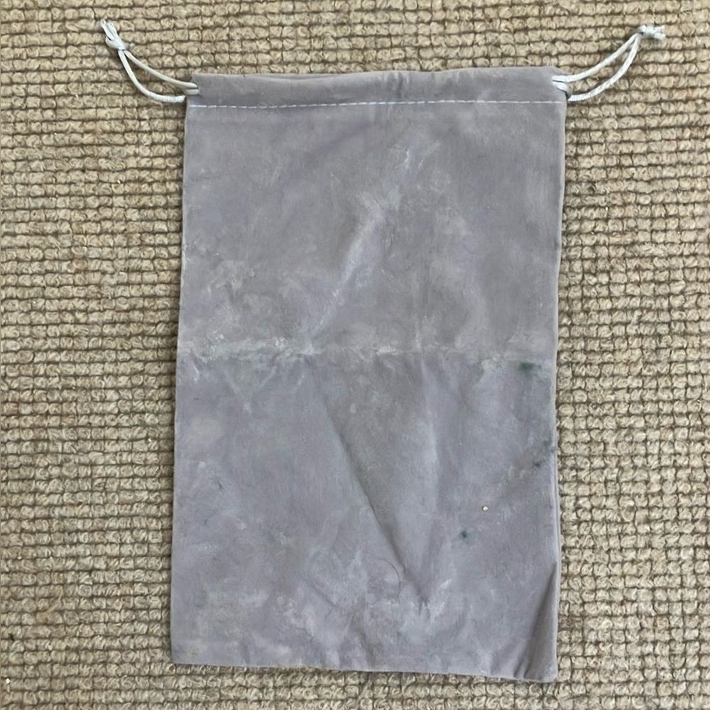 New Gray Drawstring Bag Pouch